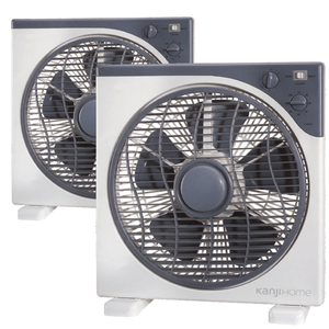 Combo de 2 Ventiladores de piso Kanji Gris 5 Aspas 40W