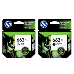 Combo Cartuchos HP 662XL Negro + 662XL Tricolor - Originales