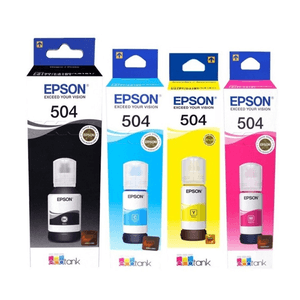 Combo Botellas de tinta Epson 504 (T504120-AL,T504220-AL,T504320-AL,T504420-AL) L4150, 4160, 6161