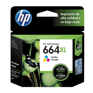 Cartucho HP 664XL (F6V30AL) High Yield Color