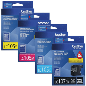 Combo Brother Lc107BK Negro + Lc105 Colores - Originales