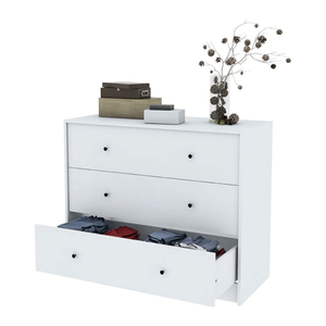 Comoda Centro Estant Blanca 3 Cajones Alto 83cm Ancho 100cm