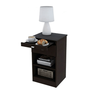 Mesa De Luz Con Desayunador Centro Estant Wengue
