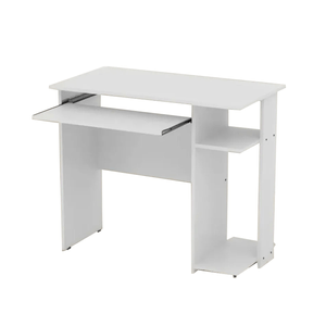 Escritorio Mesa Pc 0,90m 1 cajón 1 estante Computacion Melamina Blanco