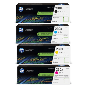 Combo Toner HP 230A Negro/Cian/Magenta/Amarillo LaserJet Pro 4203/4303