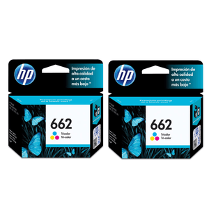Combo cartuchos HP 662 Negro + Tricolor (CZ104AL/CZ103AL)