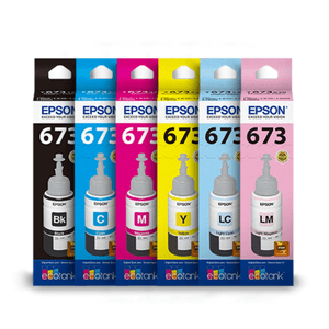 Combo Botellas de Tinta Epson T673 Completo - Originales  L805 / L810 / L850 / L1800
